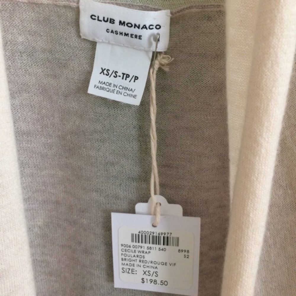 Club Monaco 100% Cashmere Open Front Cardigan - Picture 4 of 6